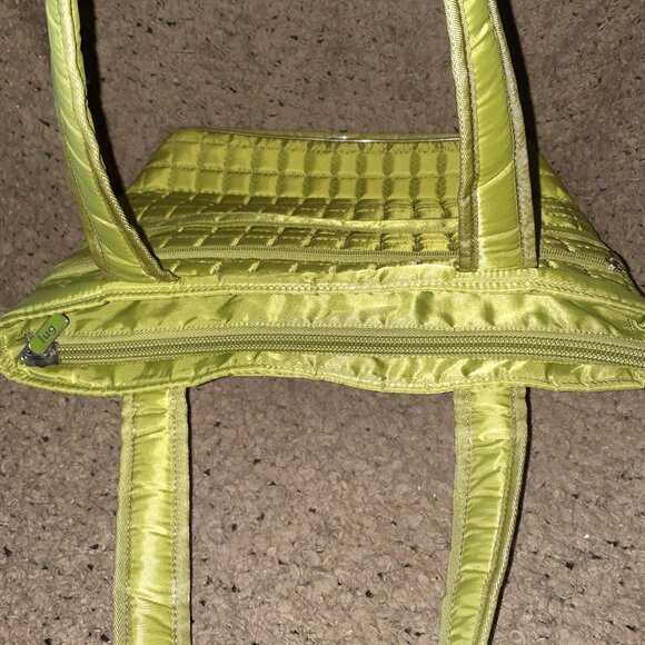 LUG-Taxicab-Green Tote-Shoulder Bag-Quilted Travel-Storage Pockets-Diaper Bag-NM - Picture 4 of 11
